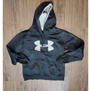 Under Armour Hoodie Adult size medium sweatshirt black gray logo casual pullover